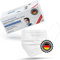 Charlemain 100x OP Masken, Made in Germany, EN 14683 Typ IIR, CE zertifiziert, Medizinischer Mund-Nasen-Schutz, BFE >99,9% 3-lagig, Latexfrei, MNS, Einweg-Gesichtsmasken - Weiß