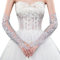 Hochzeit Braut Handschuhe,Spitze Blume Handschuhe Ellenbogen Lang Fingerlos Handschuhe Hochzeithandschuhe Opera Fest Party Geburtstag Karneval Tanzen Abend Handschuhe Damen Kostüm Accessoires,Grau