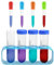 DAWRIS Pipette Kinder 9 Stücks Plastik Pipetten Kinder 5 ML Reagenzgläser mit Ständer Pipette Set mit Tropfpipetten und Reagenzglasständer für kreative Labor Kinder Experimente