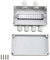 Scatola Stagna Elettrica da Esterno IP67, 158 x 90 x 60 mm, SRJQXH Cassetta Derivazione Esterna, Scatola Derivazione Esterna Bianca Montaggio Superficiale 2 in 4 out, Adatto per Cavo da 4-8 mm