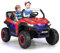 GOPLUS 12V Kinder Elektroauto, 2-Sitzer Kinderfahrzeug mit 2,4 GHz Fernbedienung, Scheinwerfer, Musik, Coolen Lichteffekten & Aufbewahrungstasche, Kinderauto mit Langsam Start für 3-8 Jahre (Rot)