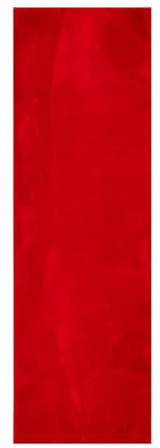 vidaXL Teppich, Wohnzimmerteppich Kurzflor Weich Waschbar, Moderner Teppich für Wohnzimmer Schlafzimmer, Flauschig Einfarbig rutschfest, Rot 80x250cm
