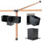 Grehitk Pergola-Set mit Halterungen, 15° schräg abgewinkeltes Dachpergola-Halterungs-Set, Dach-Wandhalterung, Verlängerungshalterungs-Set, 4-Wege-Halterungen für Pergolen, Blockhütte, Outdoor-Pergola,