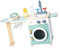 Lavatrice Giocattolo da Cucina Bambini Finta Giocattolo Lavatrice Giocattolo Set da Gioco per Lavanderia in Legno per bomboniere