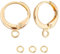 CVNRCLP 20Pcs Gold Plated Round Leverback Earring Hooks - 18K Gold French Ear Wires with Loop and Jump Ring for DIY Jewelry Making (14.5x11.5mm)