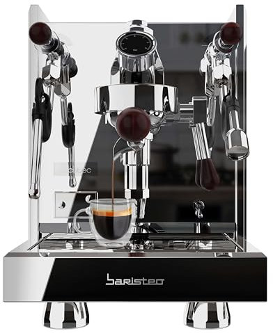 Cecotec Cafetera Express Barista Baristeo Iconic. Bomba Vibratoria 15 Bares, Sistema E61, Control Pid, Doble Salida, depósito 1.7L, 2440W, Bandeja Calienta Tazas, Extracción Crema, Diseño Profesional
