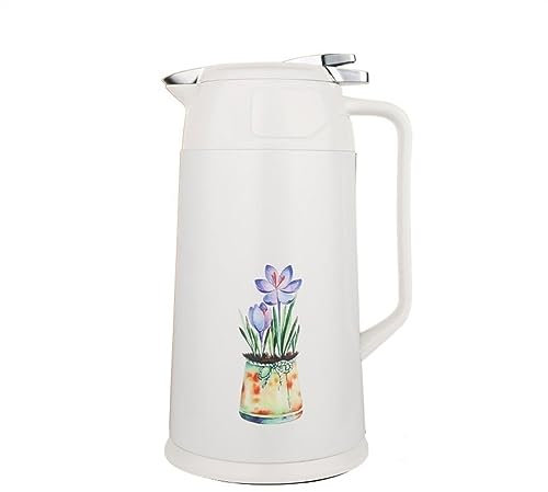 Stainless Steel Thermal Coffee Carafe, Exquisite Coffee Thermos 1900ML Household Insulating Kettle Glass Inner Thermos Warm Water Bottle Insulation Pot