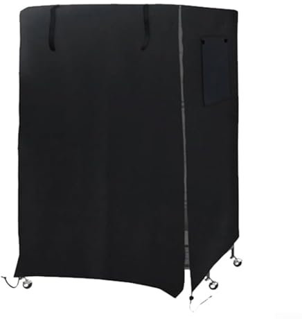 Jonikuper Housse de cage à oiseaux en nylon sergé occultant respirant et lavable pour cages de grande et moyenne taille, panneau avant réglable (88 x 63 x 120 cm)