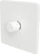Flat Trailing Edge 2 Way LED Dimmer Switch Rotary Push On/Off for Dimmable LED and Halogen Lights - White 1-Gang
