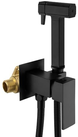Bidet Handbrause für Toilette, Messing Hand Bidet Sprayer, Schwarz | Armaturen WC mit Dual-Modus (Jet/Stream), Hochdruck Bidet Toilettensprüher für Waschbecken, Bad, Küche mit 1.5M Schlauch