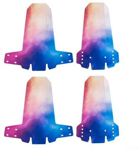Pumixiy Faltbarer Mountainbike-Schutzblech für Geländefahrräder, Kotflügel für DH Downhill, Vorder- und Hintergabel mit PP-Material, 2 Stück (blau)