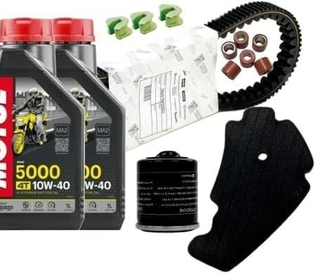 TAGLIANDO OLIO E FILTRI compatibile con Piaggio beverly 300 con cinghia ORIGINALE RULLI originale 2009 2010 2011 2012 2013 2014 2015 2016 2017 2018 2019