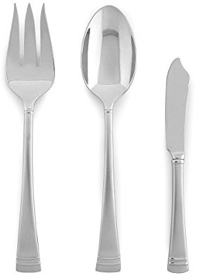 Lenox Federal Platinum Frost 3-Piece Stainless Flatware Serving Set