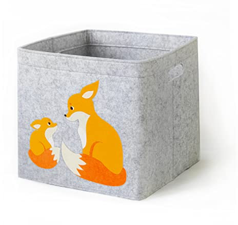 Aufbewahrungsbox Kinderzimmer/Spielzeugkorb LuckySign-Care (Fuchs)