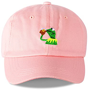 Raylarnia Kermit The Frog bestickte Baseballkappe - Verstellbarer lustiger Papa Hut für Männer Frauen