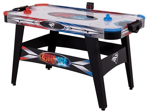 Triumph Fire ‘n Ice 54 LED Light-Up Air Hockey Table – Arcade-Style Game with Glowing Puck, Illuminated Pushers, Flashing Goal Corners & Electronic Scoring – Fun for Kids, Teens & Family Nights