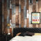 Blooming Wall Papier peint vintage imitation planches de bois pour salon, chambre à coucher, cuisine, salle de bain, 7,6 cm = 50 m²