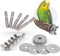 Vogelgaleria® 5er Pack Astschrauben Edelstahl zum Selberbasteln | Käfigbefestigung von Vogelspielzeug, Sitzstangen, Sitzbretter