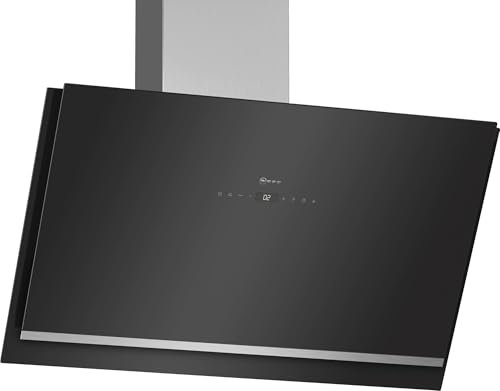 Neff D95IKP1S0 hotte Monté au mur Noir, Acier inoxydable 570 m³/h A+