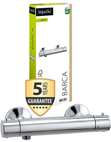 'aquaSu® 78223 4 Thermostat Batterie Barca für Brause, Chrom