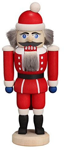 Seiffener Volkskunst | Echt Erzgebirge Weihnachtsmann Nussknacker | 11415 | Handgefertigte Dekoration für die Weihnachtszeit | 14 cm