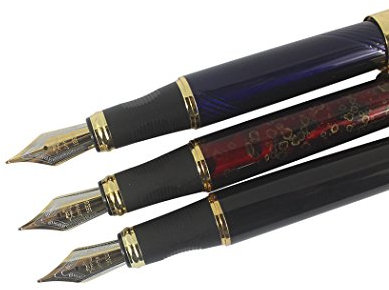 zoohot Jinhao 450 Füllfederhalter 18kgp mittlere Spitze Luxus-Kugelschreiber 3 Stück in 3 Farben