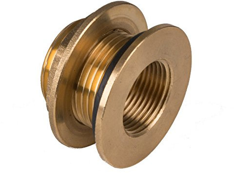 Regentonnenverschraubung Faßverschraubung Messing mit 3/4 Aufnahme für Zapfhahn Tank + Regentonnen Durchführung
