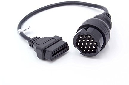 vhbw OBD2 Adapter 19Pin-OBD1 auf OBD2 kompatibel mit Porsche 911, 928, 944, 986, 987, 993, 996, 997 Auto, KFZ