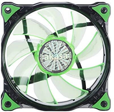 Akasa Vegas 120mm Green LED Cooling Fan AK-FN091-GN