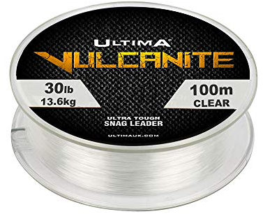 Ultima Vulcanite, Leader per Pesca alla Carpa Ultra Resistente Unisex-Adulto, Trasparente, 0.60 mm-30 lb