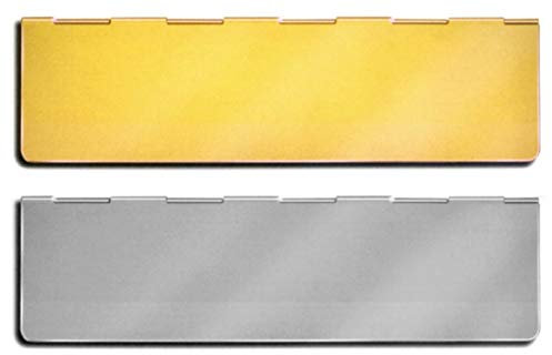Innenklappe-280 x 80 mm für die Türinnenseite-Messing poliert od. Aluminium silber mattgebürstet-Briefeinwurf-Briefklappe-Briefschlitz (280 x 80 mm Aluminium silber gebürstet)