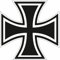Samunshi® Aufkleber Eisernes Kreuz Iron Cross Autoaukleber Sticker - Auto Motorrad Motorhaube Tunning Wetterfest 20 x 20cm schwarz auf weißem Grund