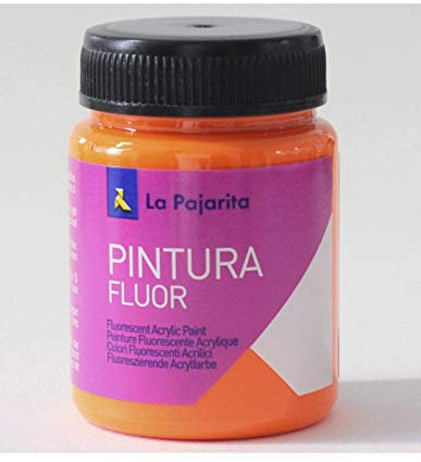 La Pajarita PINTURA FLUORESCENTE AL AGUA COLOR NARANJA