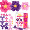Creanino® Kinder Bastelset | Bastelpapier Set | Bastelspaß für die Familie | Dekoblumen | DIY Bastelset | Blumen basteln