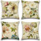 Artscope wasserdichte Kissenbezugen, 4er Set Vintage Blumen Kissenhülle Atmungsaktiv Kissen Fall für Patio Garten Bauernhaus Dekor 45x45CM