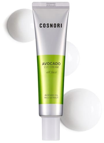 COSNORI Avocado Augencreme - Reichhaltige Creme für Augen und Gesicht - mit Bio-Avocado und Reiskleie-Essenz – Anti-Falten und Anti-Müdigkeit – eine irritationsfreie Formel, 29.87 ml.