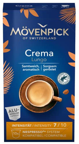 Kaffeekapseln CREMA LUNGO in Alukapseln von Mövenpick, 10 Stück