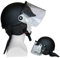 WLXW Tactical Riot Duty Helm Mit Klarem Visier (Stahlgitter), SWAT Schutzausrüstung Airsoft Paintball Combat Cosplay,Black 1