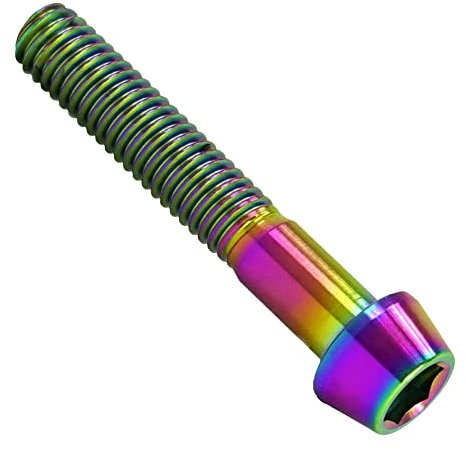F26 Titan M6 Schraube DIN912 konisch Innensechskannt Fahrrad Tuning Bolt (Rainbow Neochrom, 45)