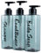 ILIKEPOW 3Stück Pumpspender,500 ml Seifenspender Pumpflaschen, Duschgelspender Flasche zum Befüllen,Refillable Lotion Dispenser für Dusche Lotionen Shampoos Blau