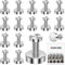 Wukong 16 Stück Neodym Magnete Extra Stark, 16×20mm Groß, Silwy Magnete Pinnwand, Push Pins für Schule, Kühlschrank und Büro