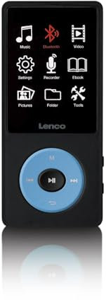 Lenco Xemio-860BU - MP3/MP4-Spieler mit Bluetooth® und 8 GB internem Speicher - Blau Tragbarer CD-Player