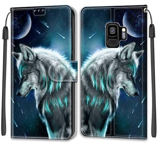 Phone Case for Samsung Galaxy S9 Plus, Wallet Leather Flip Case Shockproof Protective Phone Case Compatible with Samsung Galaxy S9 Plus