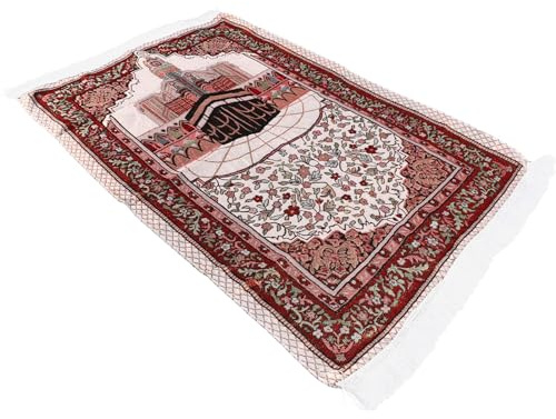 Risipu Muslim Prayer Rug,Portable Prayer Mat for Praying Men, Women, and Kids, Prayer Set, Prayer Rugs Islam,Eid Ramadan Gift,Soft and Luxury (S357)