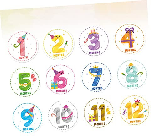 jojofuny Neugeborenen Baby 12 Stück Monatsaufkleber Kreative Baby Bauch Aufkleber Für Neugeborene
