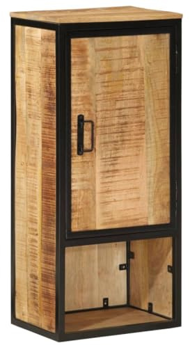 vidaXL Badschrank 40x27x90 cm Massivholz Mango und Eisen