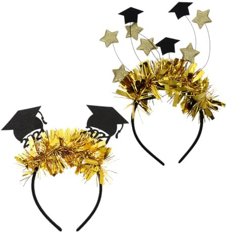 FRCOLOR Graduierung Haar 2 Stücke Brief Stirnband Phd Grad Cap Stirnband Für Partys