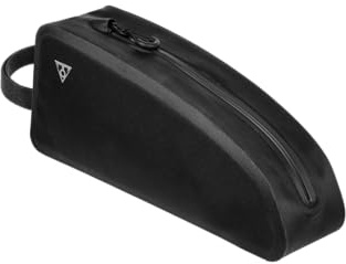 Topeak TopLoader DryBag 1L - wasserdichte TPU Oberrohrtasche mit Strap/Anschraubhalterung, wetterfester Reißverschluss, halbstarres Design, 24x10x6cm, 121g - Schwarz