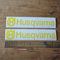 Zorkee Aufkleber geeignet für Husqvarna Yellow, 2 Stück