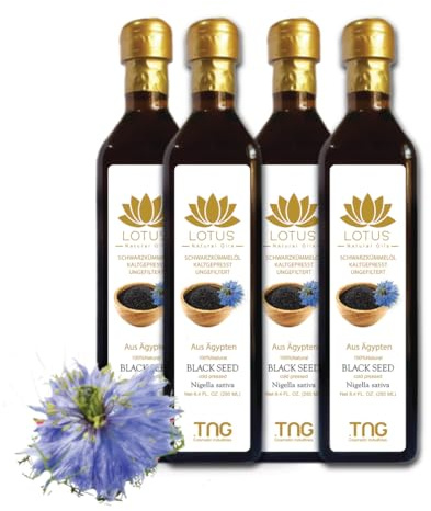 Premium Ägyptisches Schwarzkümmelöl [100% naturbelassen] - Schwarzkümmelöl 100ml (4er Pack) - Mit wertvollen ungesättigten Fettsäuren - Auch Ideal für Haut, Haare & Immunsystem